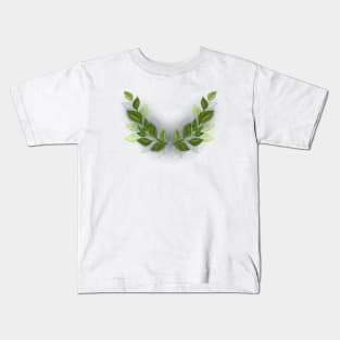 Symmetrical Pattern with Tea Leaves Kids T-Shirt